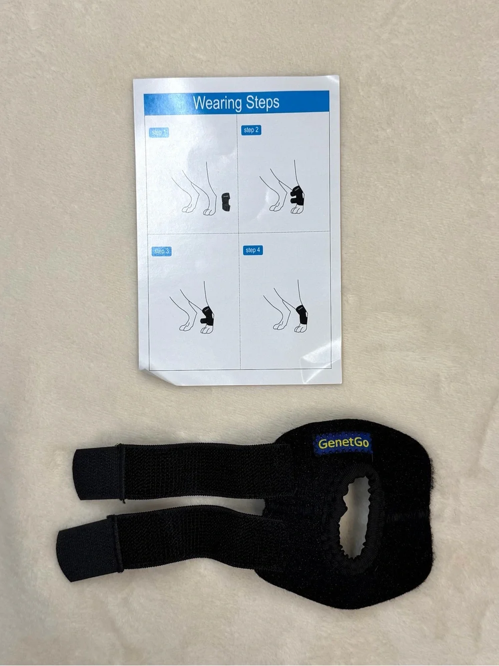 Dog Rear Hock Brace GenetGo Small S Adjustable Ankle Joint Support 1 Count